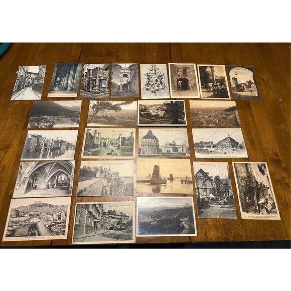 Vintage 1900s Post Card Lot of 24 Around the World Landscape Architectures - Picture 1 of 12